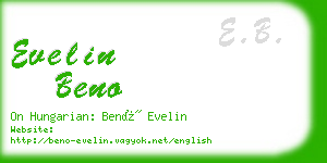 evelin beno business card